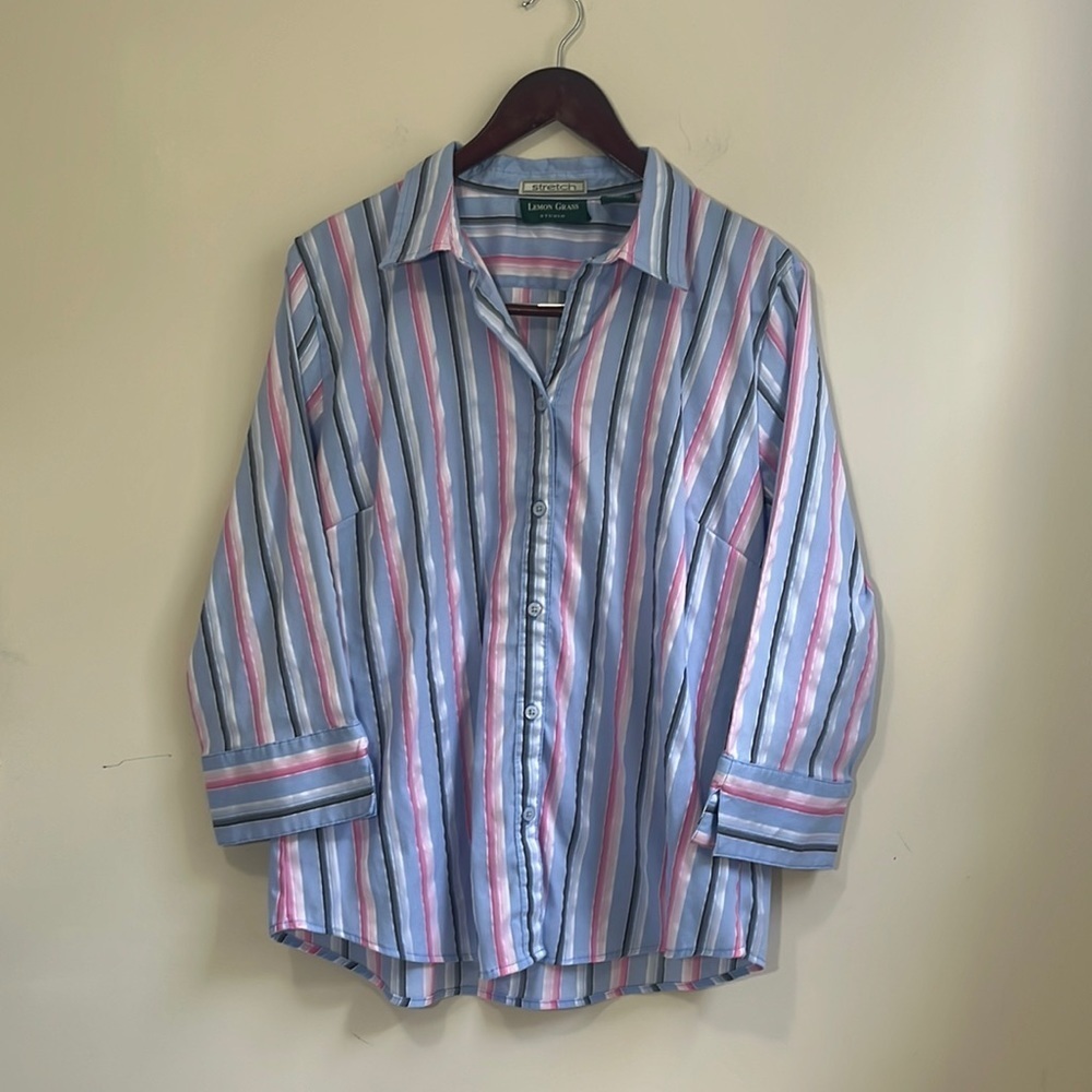 Lemon Grass Studio Women’s Button Down Blouse Size Large